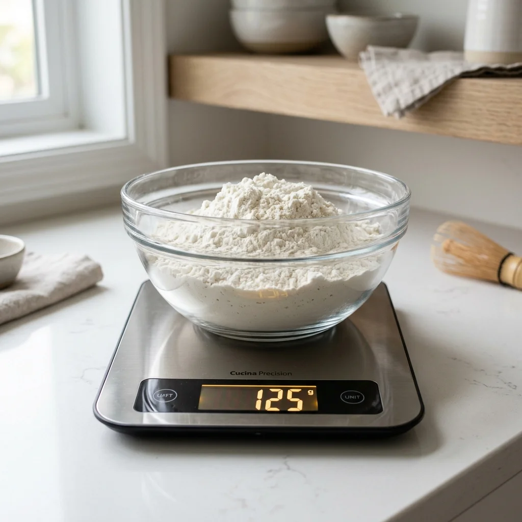 Food researcher testing how ambient humidity affects flour moisture weight and dough hydration